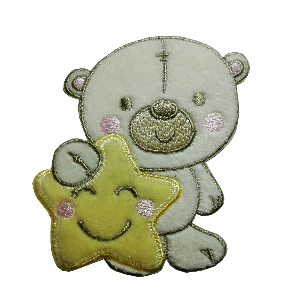 Iron-on Patch - Teddy Bear with Star